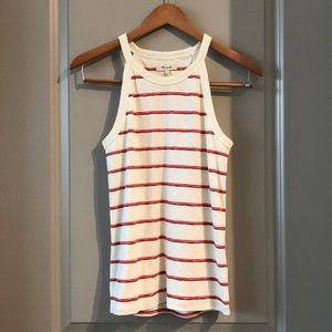 Off White | Knit Texture | Stripped | Tank Top